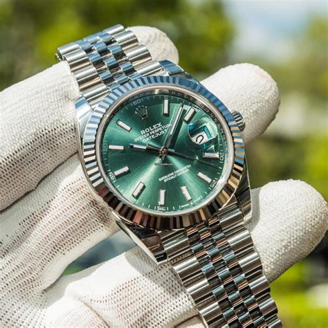 rolex datejust mint green 41 white gold price|Rolex Datejust 41 for sale.